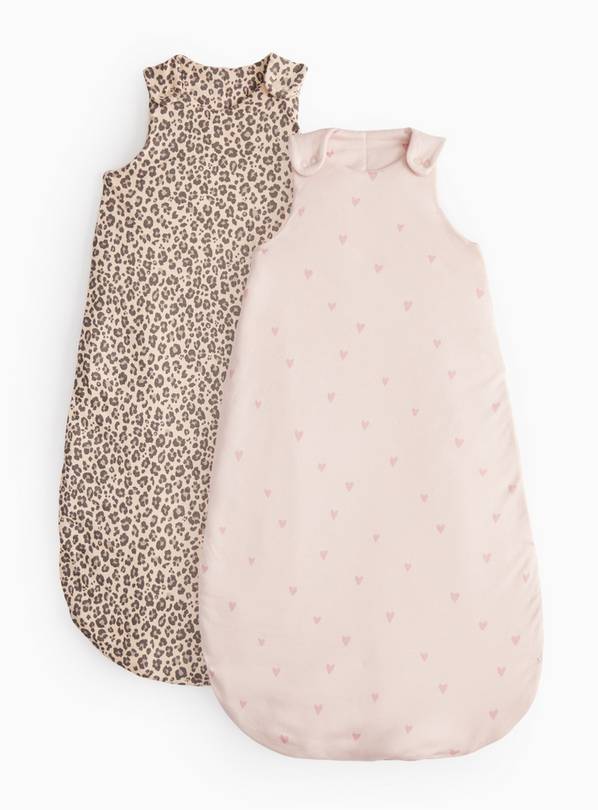 Printed 2.5 Tog Sleeping Bags 2 Pack 0-6 Months
